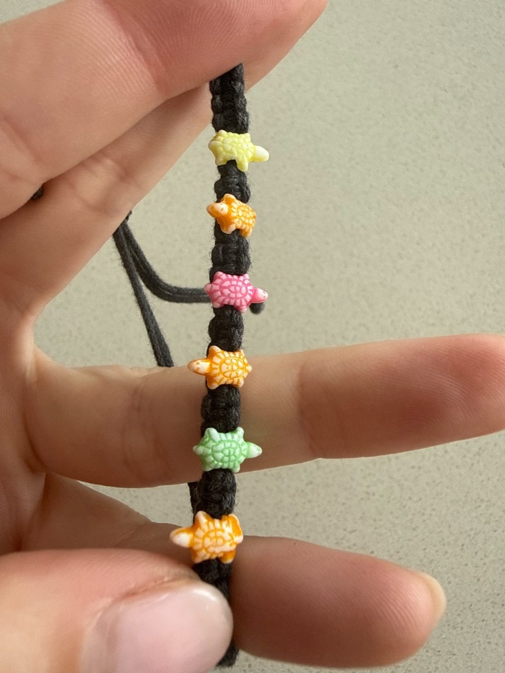 Handmade Macramé Turtle Friendship Bracelet | Adjustable Woven Cord | Colorful T